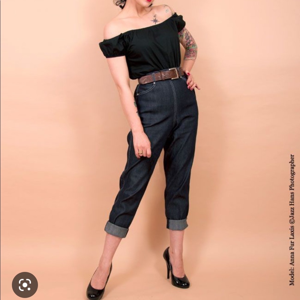 Vivian of Holloway High waisted black denim jeans